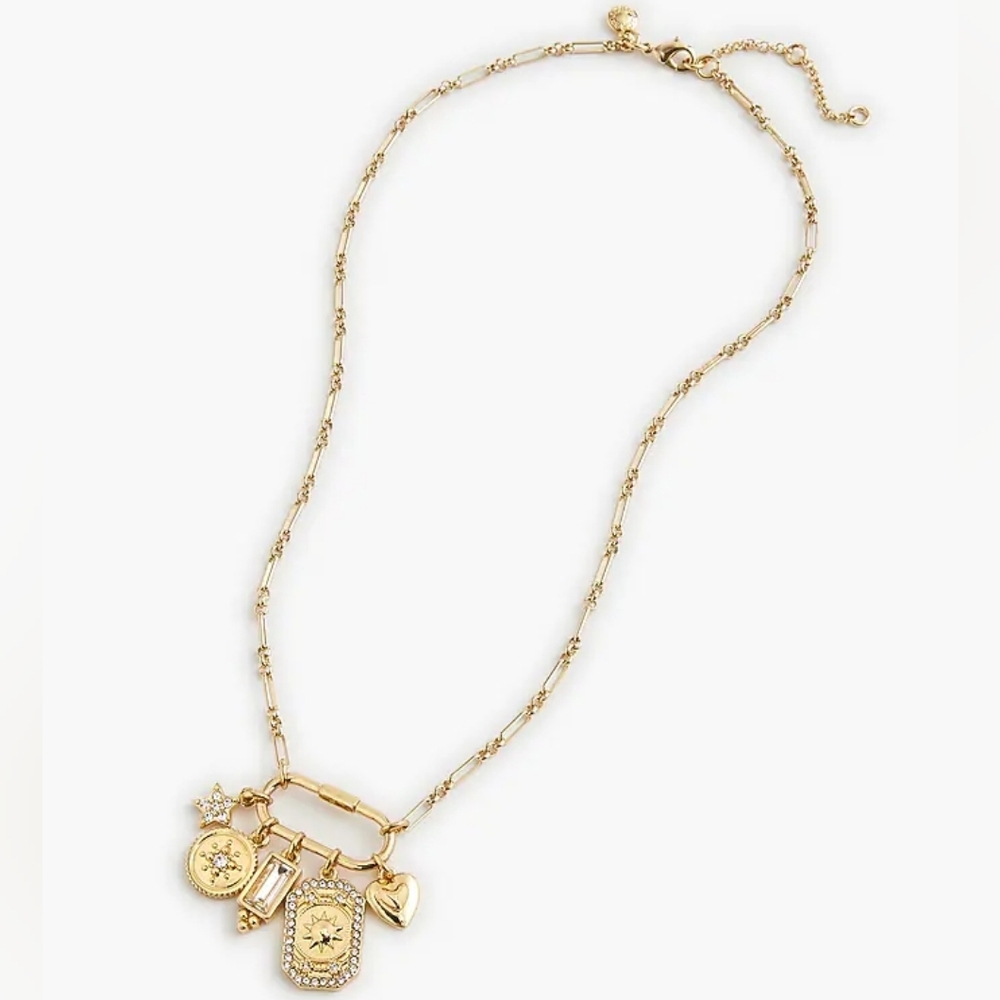 J.Crew Carabiner Charm Paperclip Chain Necklace, Gold